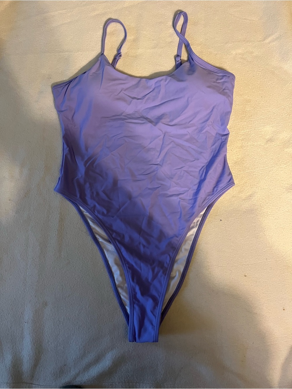Lilac One-Piece High-Cut Swimsuit